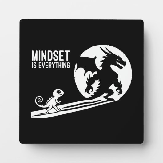 Mindset is alles, Dragon - Succesmotivatie Fotoplaat (Voorkant)