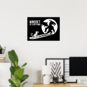 Mindset is alles, Dragon - Succesmotivatie Poster (Thuiskantoor)