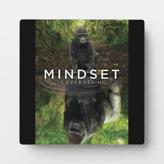 Mindset is alles - Gorilla Motivatie Fotoplaat (Voorkant)