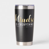 "Mindset is alles" Goud Inspirerend Quote Geïsoleerde Drinkbeker (Voorkant)