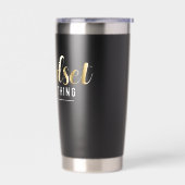 "Mindset is alles" Goud Inspirerend Quote Geïsoleerde Drinkbeker (Links)