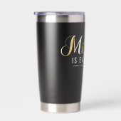 "Mindset is alles" Goud Inspirerend Quote Geïsoleerde Drinkbeker (Rechts)