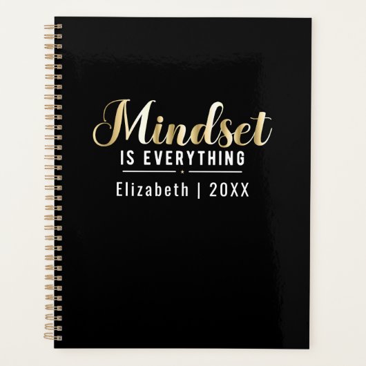 "Mindset is alles" Goud Inspirerend Quote Planner (Voorkant)