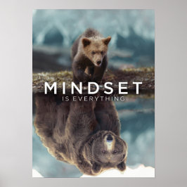 Mindset is alles - Grizzly Beer Motivatie Poster