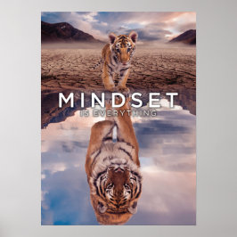 Mindset is alles - grotere waterreflectie poster