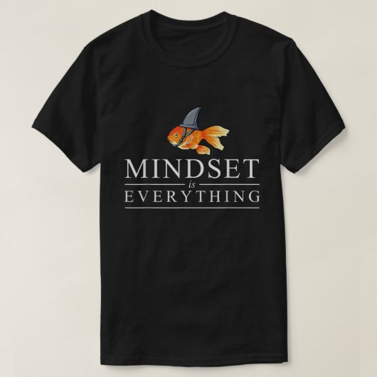 Mindset Is Alles Haaienvis T-shirt (Design voorkant)