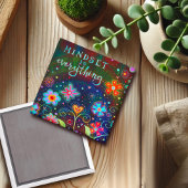 Mindset is Alles Inspirerend Bloemen Trendy Magneet