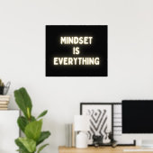 Mindset is alles - Inspirerend boodschap Poster (Thuiskantoor)