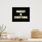 Mindset is alles - Inspirerend boodschap Poster (Keuken)