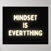 Mindset is alles - Inspirerend boodschap Poster (Voorkant)