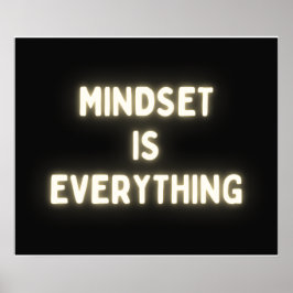 Mindset is alles - Inspirerend boodschap Poster