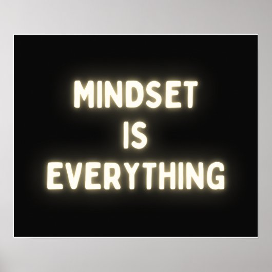 Mindset is alles - Inspirerend boodschap Poster (Voorkant)