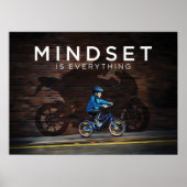Mindset is alles - Kind motorfiets - geslaagd P Poster (Voorkant)
