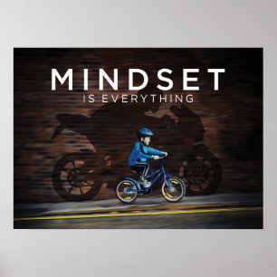 Mindset is alles - Kind motorfiets - geslaagd P Poster