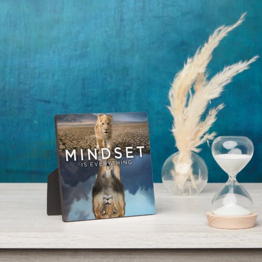 Mindset is alles - Lionreflectie Fotoplaat (Insitu)