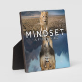 Mindset is alles - Lionreflectie Fotoplaat (Voorkant)
