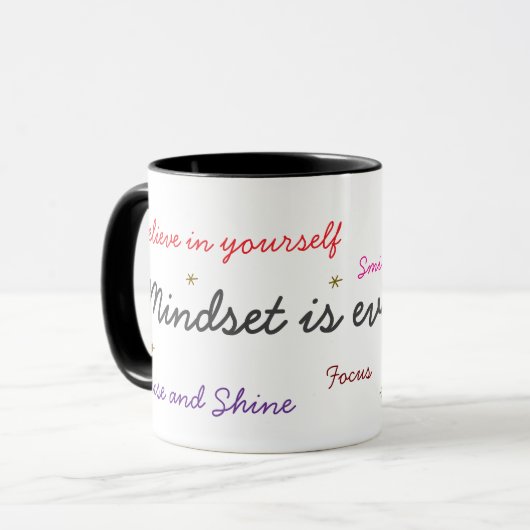Mindset is alles mok (Voorkant links)