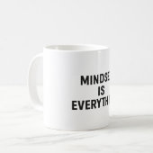 Mindset is alles - Motivatie minimalistisch De Koffiemok (Voorkant links)