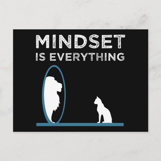 Mindset is alles Motivatie prijsopgave Briefkaart (Voorkant)