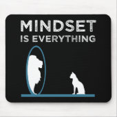 Mindset is alles Motivatie prijsopgave Muismat (Voorkant)