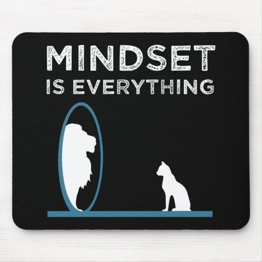 Mindset is alles Motivatie prijsopgave Muismat (Voorkant)