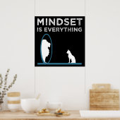 Mindset is alles Motivatie prijsopgave Poster (Keuken)