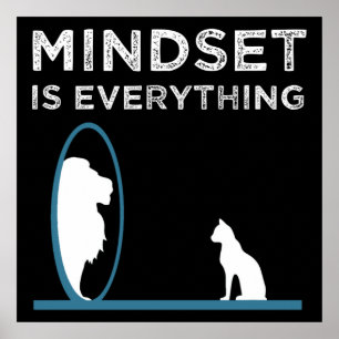 Mindset is alles Motivatie prijsopgave Poster