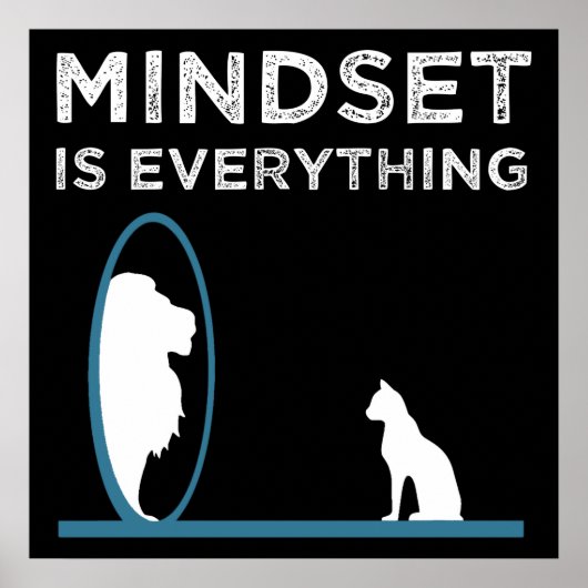 Mindset is alles Motivatie prijsopgave Poster (Voorkant)