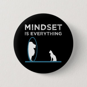 Mindset is alles Motivatie prijsopgave Ronde Button 5,7 Cm