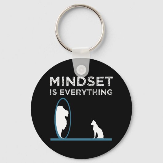 Mindset is alles Motivatie prijsopgave Sleutelhanger (Voorkant)