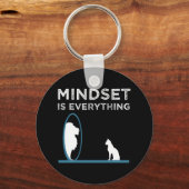 Mindset is alles Motivatie prijsopgave Sleutelhanger (Voorkant)