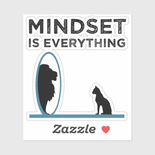 Mindset is alles Motivatie prijsopgave Sticker (Vel)