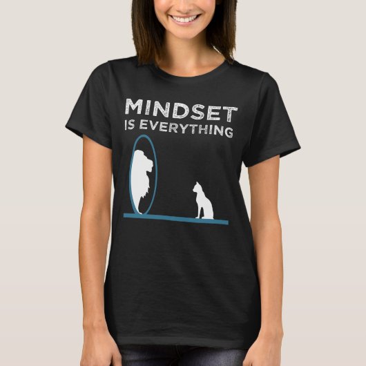 Mindset is alles Motivatie prijsopgave T-shirt (Voorkant)