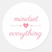 Mindset is alles ronde sticker (Voorkant)