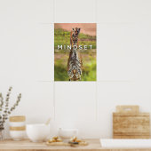 Mindset is alles - Tijger Hustle Motivatie Poster (Keuken)