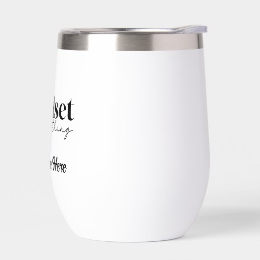 Mindset is alles, Typografie Waterfles (Links)