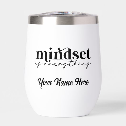 Mindset is alles, Typografie Waterfles (Voorkant)