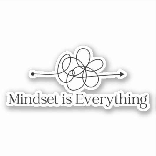 Mindset is alles vinyl Sticker (Voorkant)