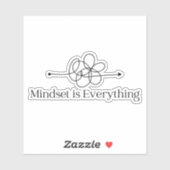 Mindset is alles vinyl Sticker (Vel)