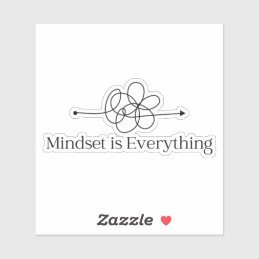 Mindset is alles vinyl Sticker (Vel)
