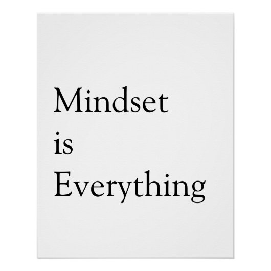 Mindset is alles wat inspirerend motivatie is perfect poster (Voorkant)