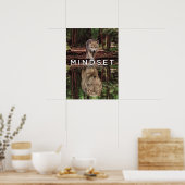 Mindset is alles, Wolf en Pup Water reflecteren Poster (Keuken)