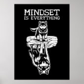 Mindset is alles, Wolf - Gym, drukte, succes Poster (Voorkant)