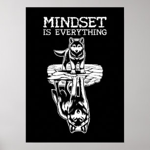 Mindset is alles, Wolf - Gym, drukte, succes Poster