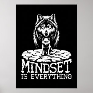 Mindset is alles, Wolf - Gym, drukte, succes Poster