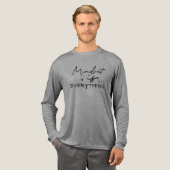 Mindset is Everything, Black Typography Design Tri-Blend Shirt (Voorkant)
