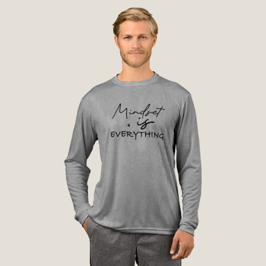 Mindset is Everything, Black Typography Design Tri-Blend Shirt (Voorkant)