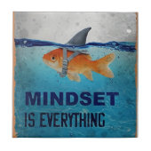 Mindset Is Everything Motivational Goldfish  Tegeltje (Voorkant)