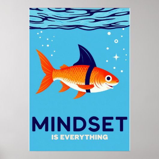 Mindset Motivatie kunst Poster (Voorkant)