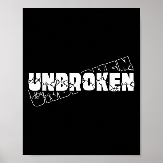 Mindset ongebroken Motivatie Poster (Voorkant)